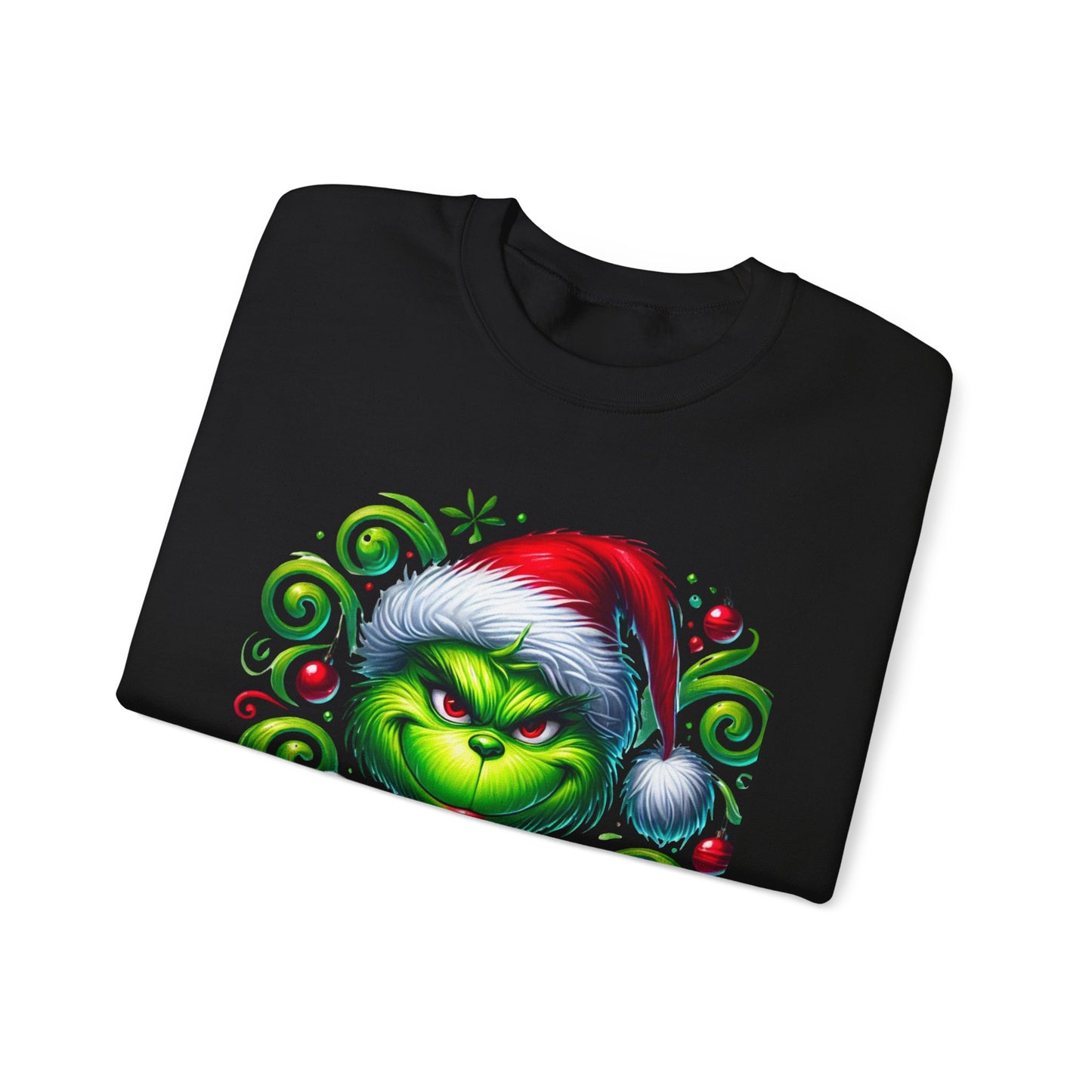 Merry & Grinchy Unisex Heavy Blend™ Crewneck Sweatshirt - Festive Holiday Apparel