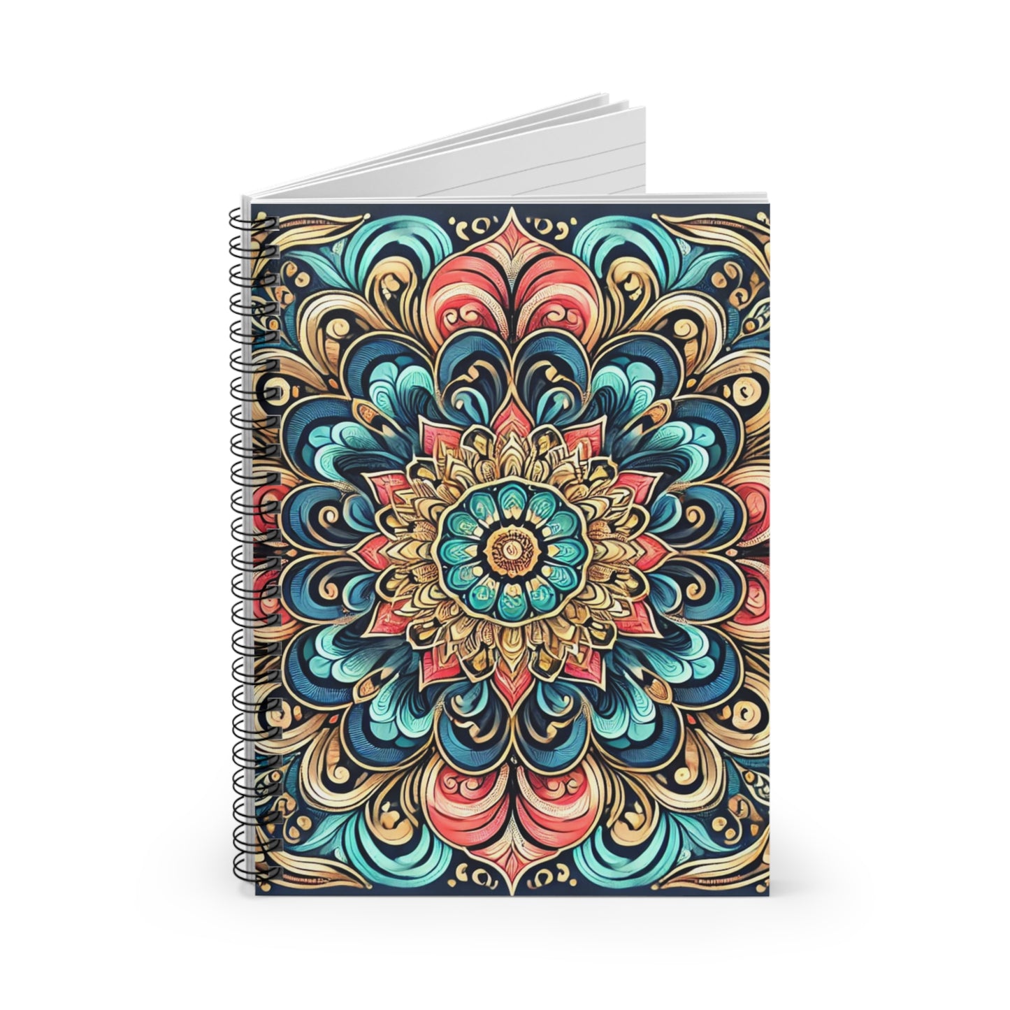 Blue and Gold floral spiral notebook to jot down notes