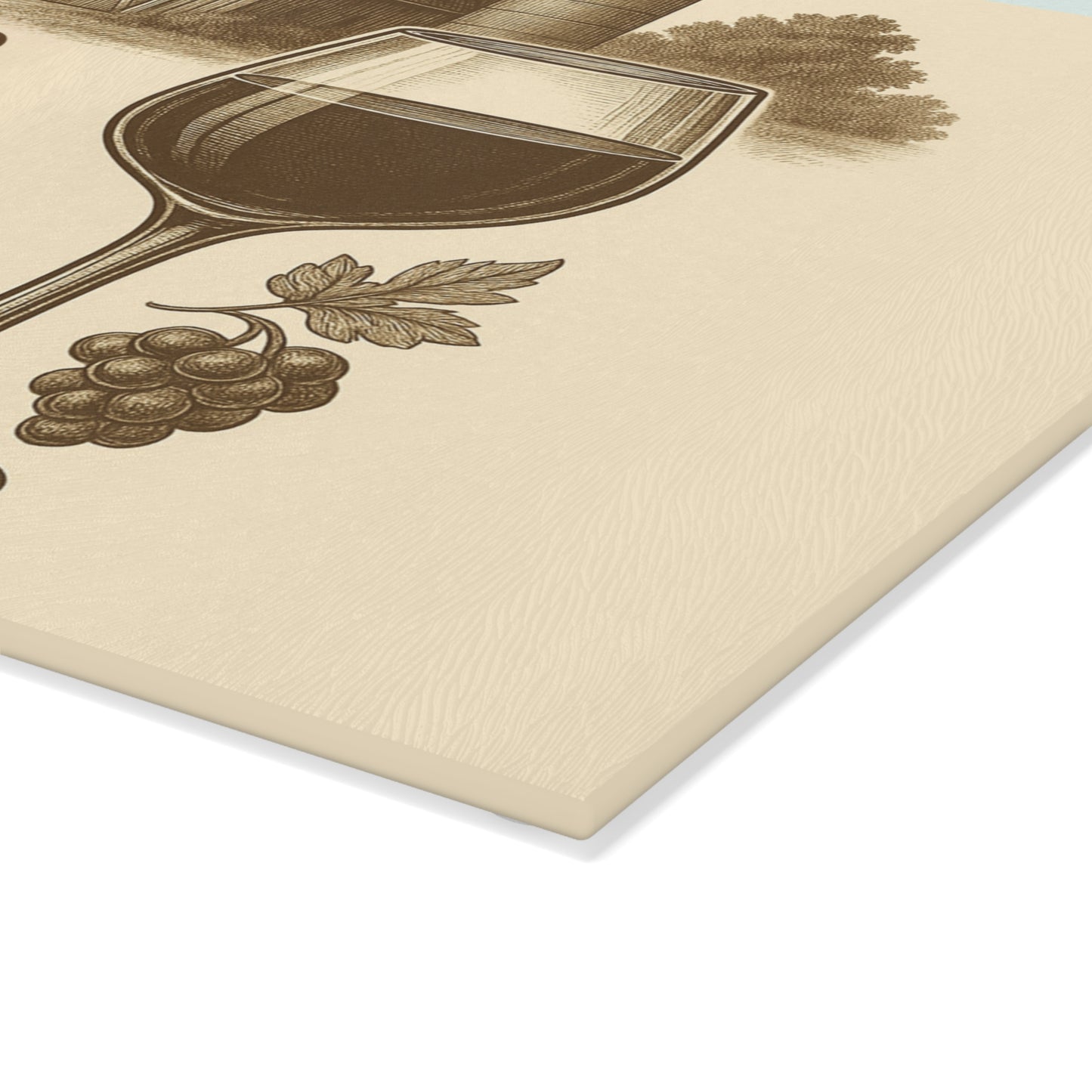 Glass cutting board for wine lovers