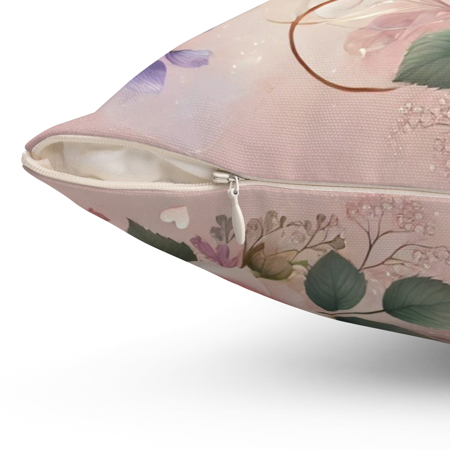 Zipper floral pillowcase