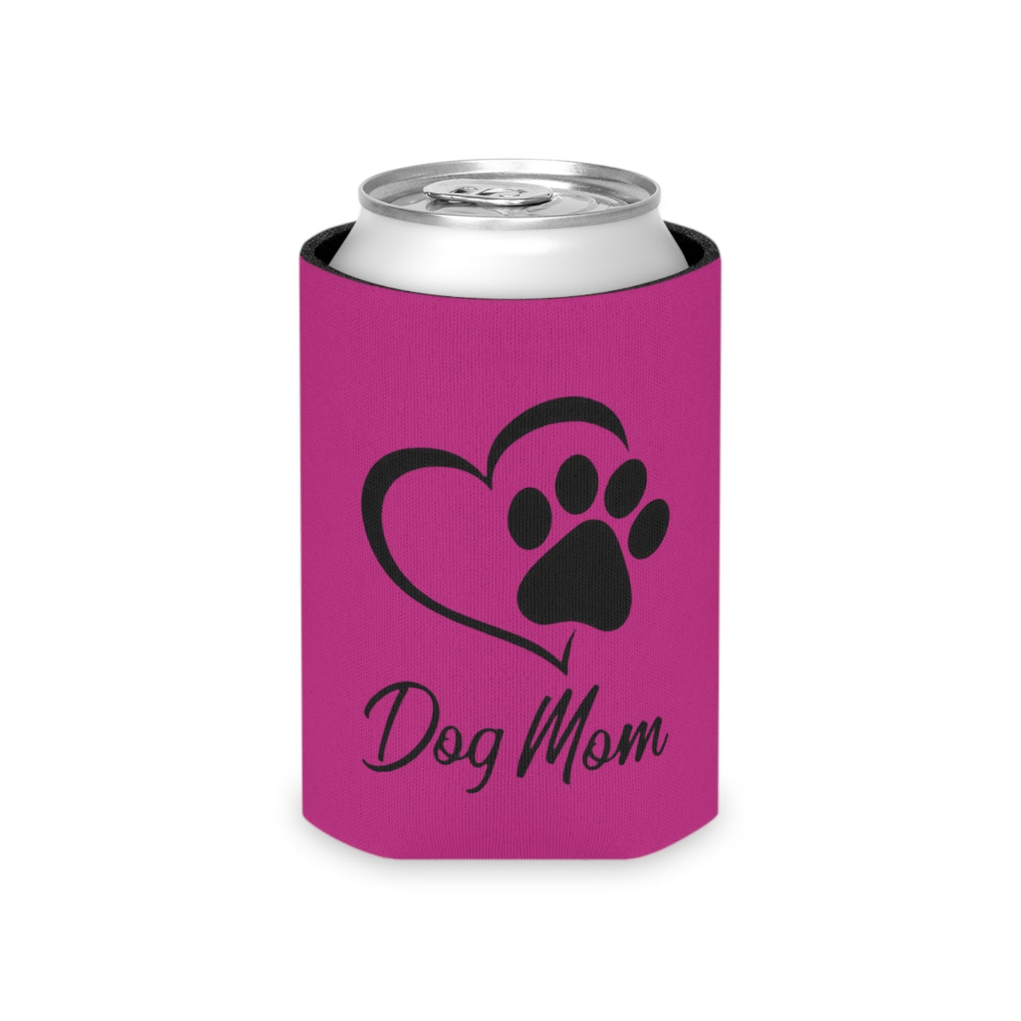 Dog Mom Can Cooler - Perfect Gift for Pet Lovers, Dog Mom, Birthday Celebration, Dog Owner, Summer Parties, Paw Print Design
