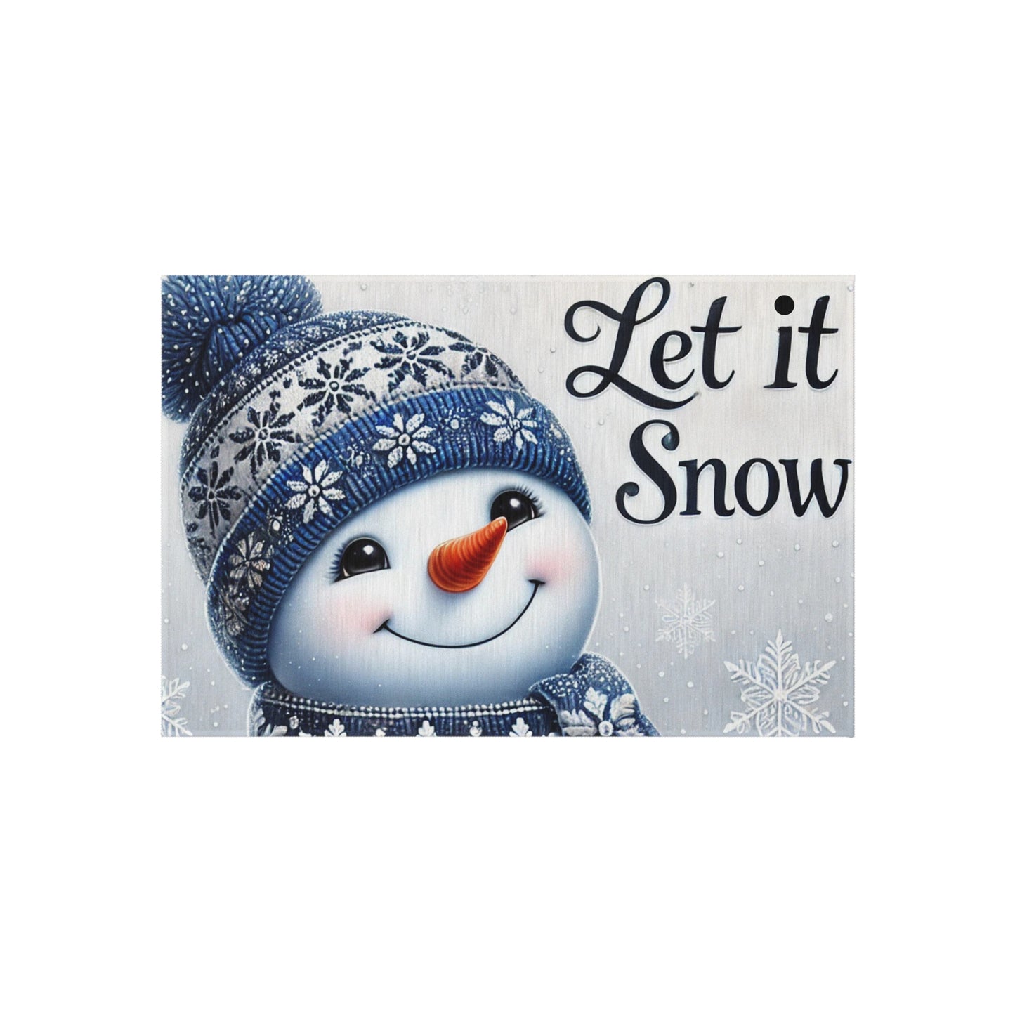 Let It Snow Outdoor Rug - Winter Décor for Holiday Cheer