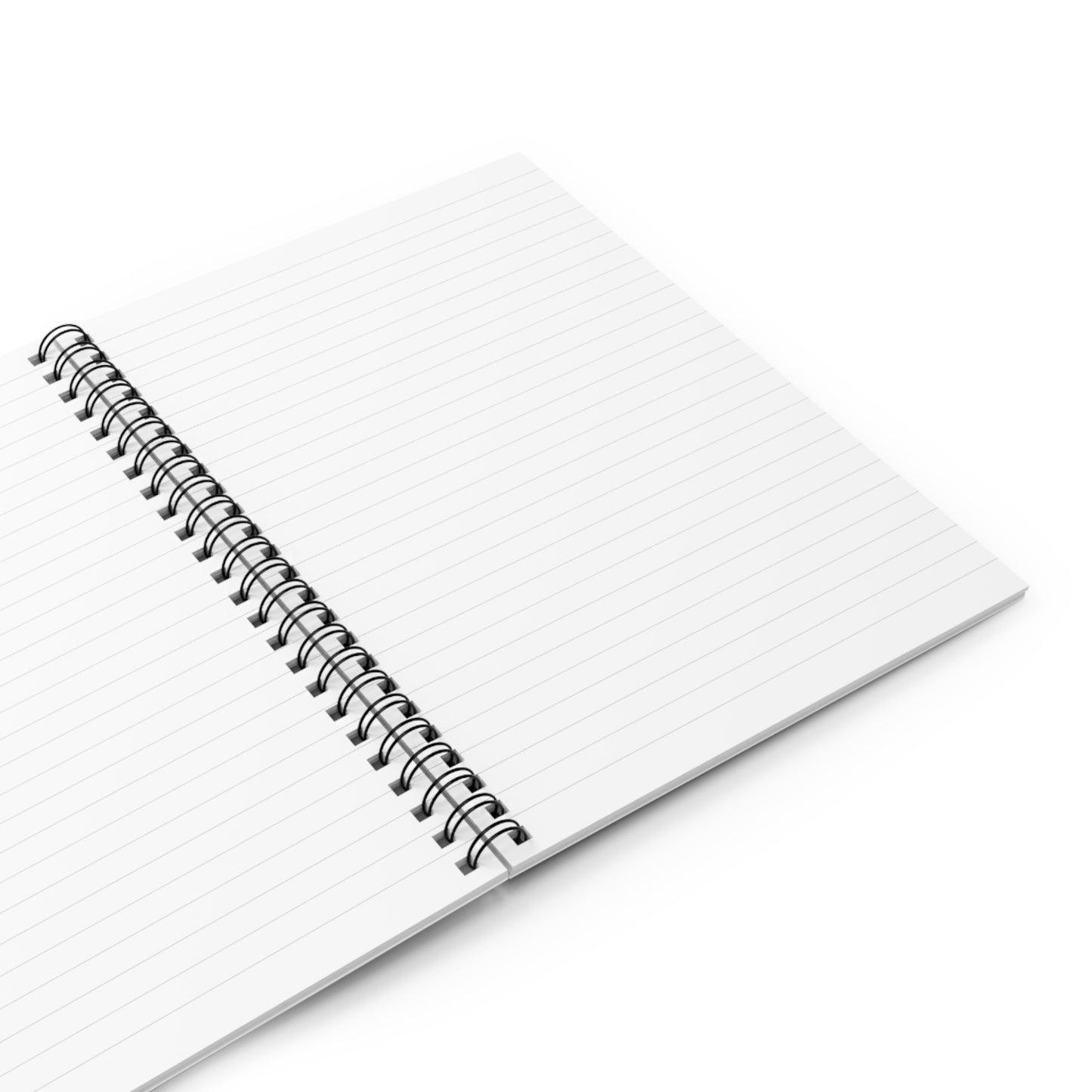 Inside page layout of spiral notebllk with space to write