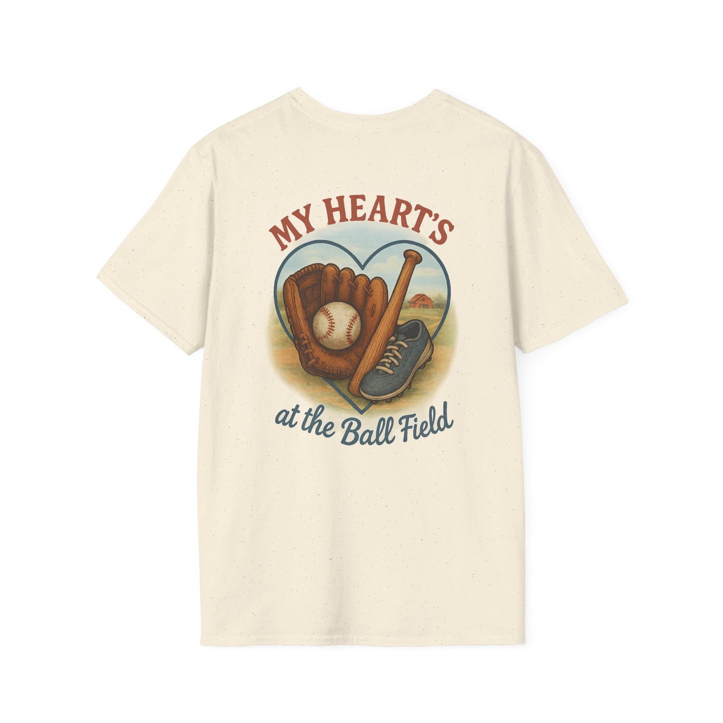 My Heart's at the ball field shirt design for ball lovers
