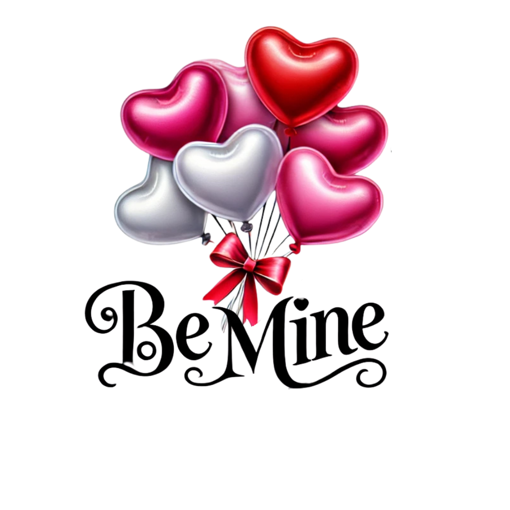 Be Mine balloon digital download design