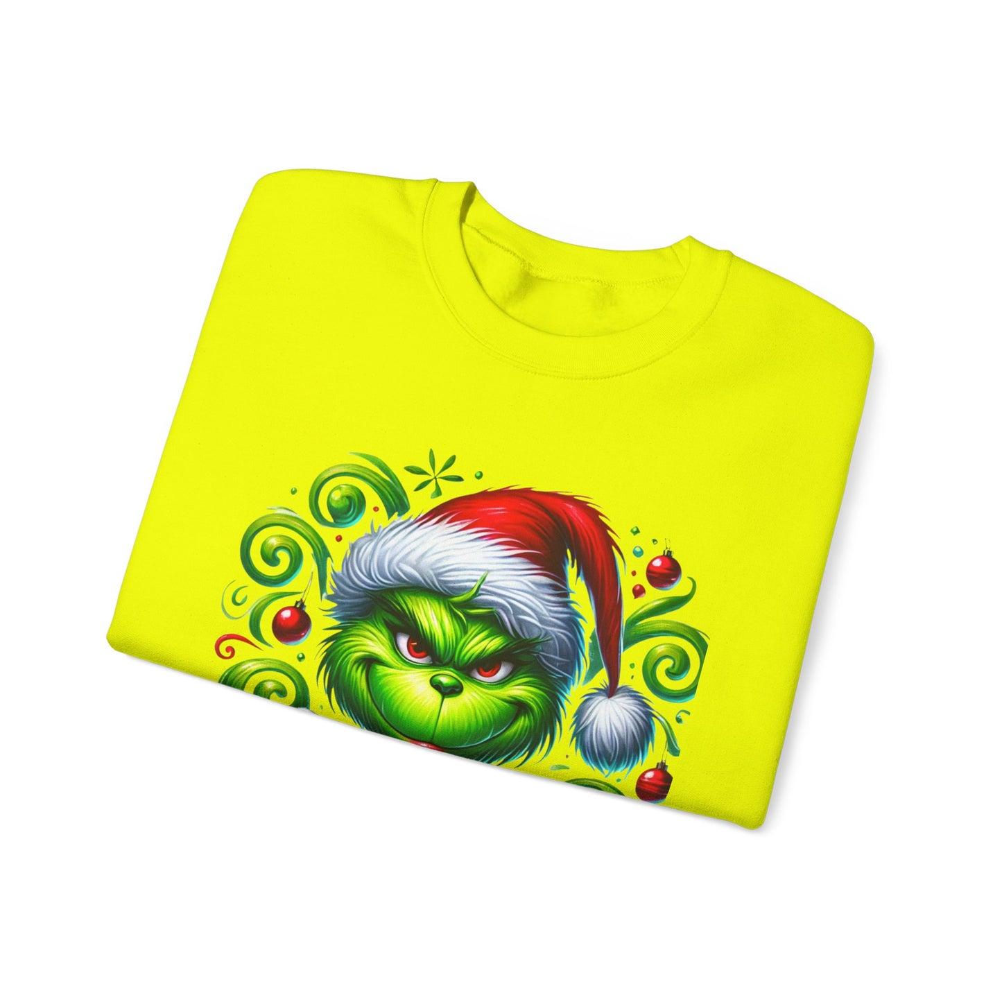 Merry & Grinchy Unisex Heavy Blend™ Crewneck Sweatshirt - Festive Holiday Apparel