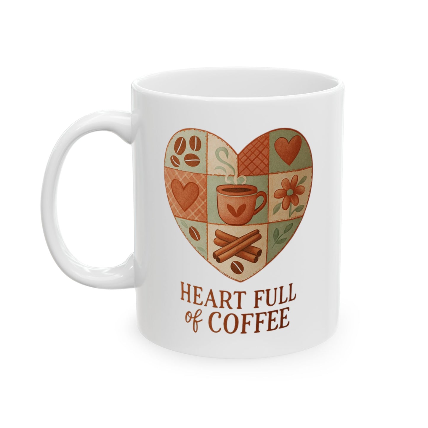 Heartfelt Ceramic Coffee Mug - Celebrate Love, Friendship, Self-Care, Inspirational Gift, Cozy Home Decor
