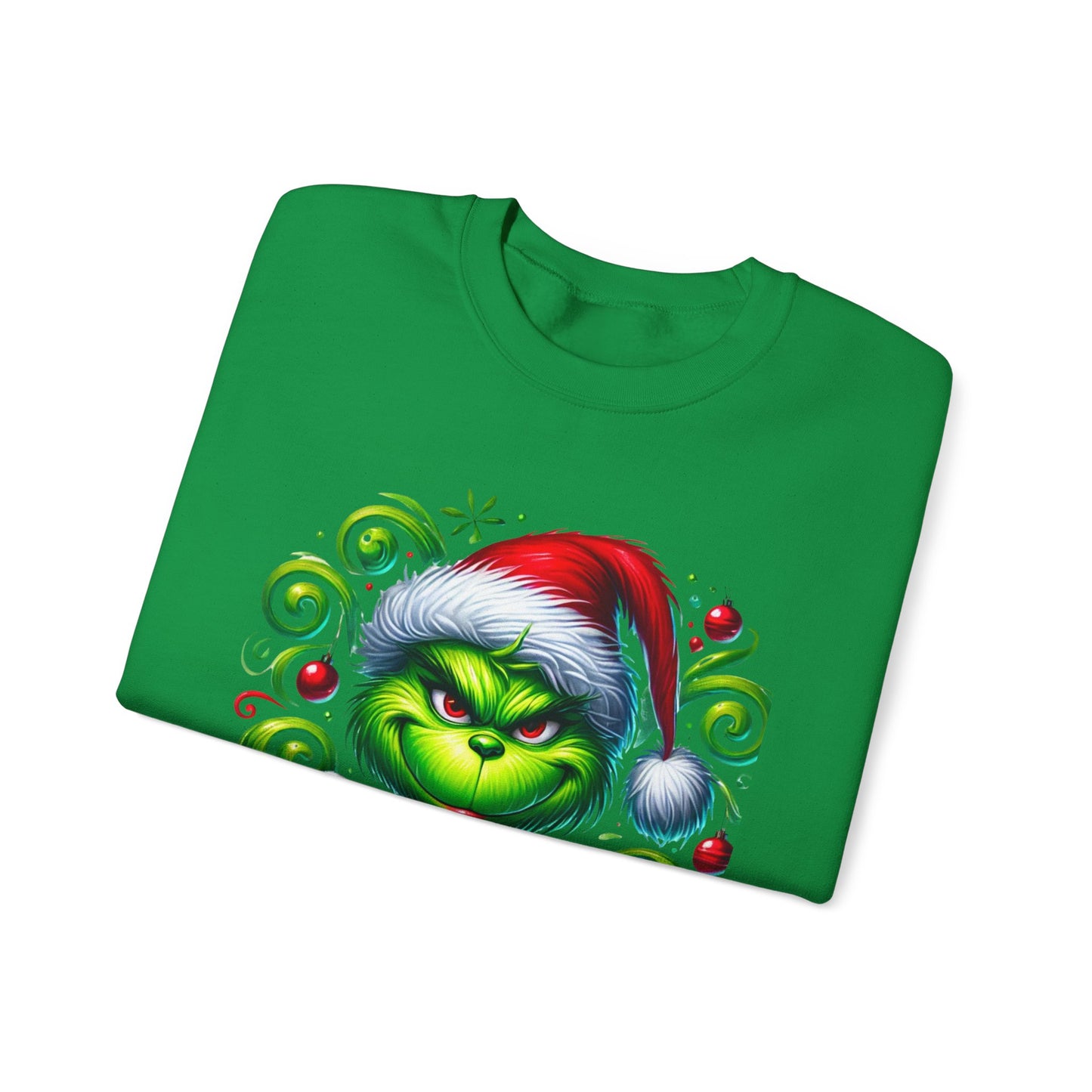 Merry & Grinchy Unisex Heavy Blend™ Crewneck Sweatshirt - Festive Holiday Apparel