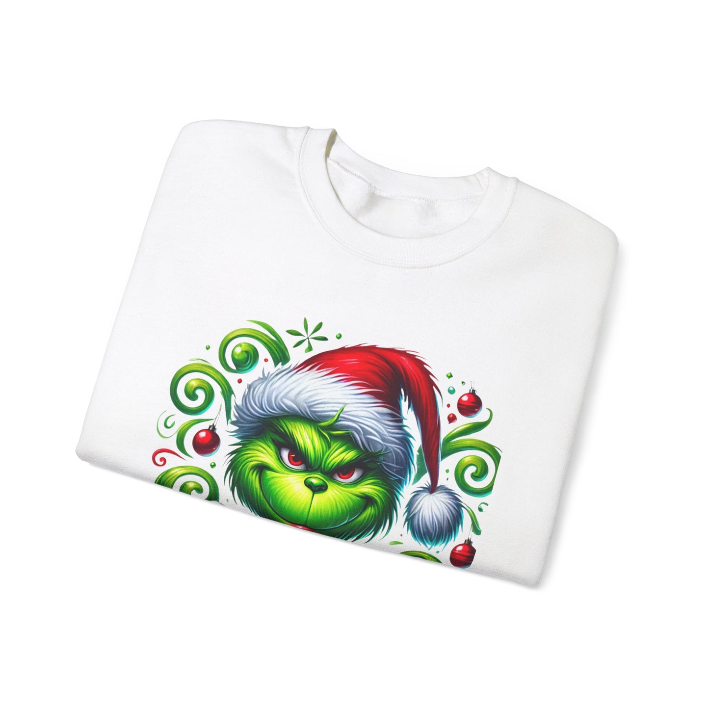 Merry & Grinchy Unisex Heavy Blend™ Crewneck Sweatshirt - Festive Holiday Apparel