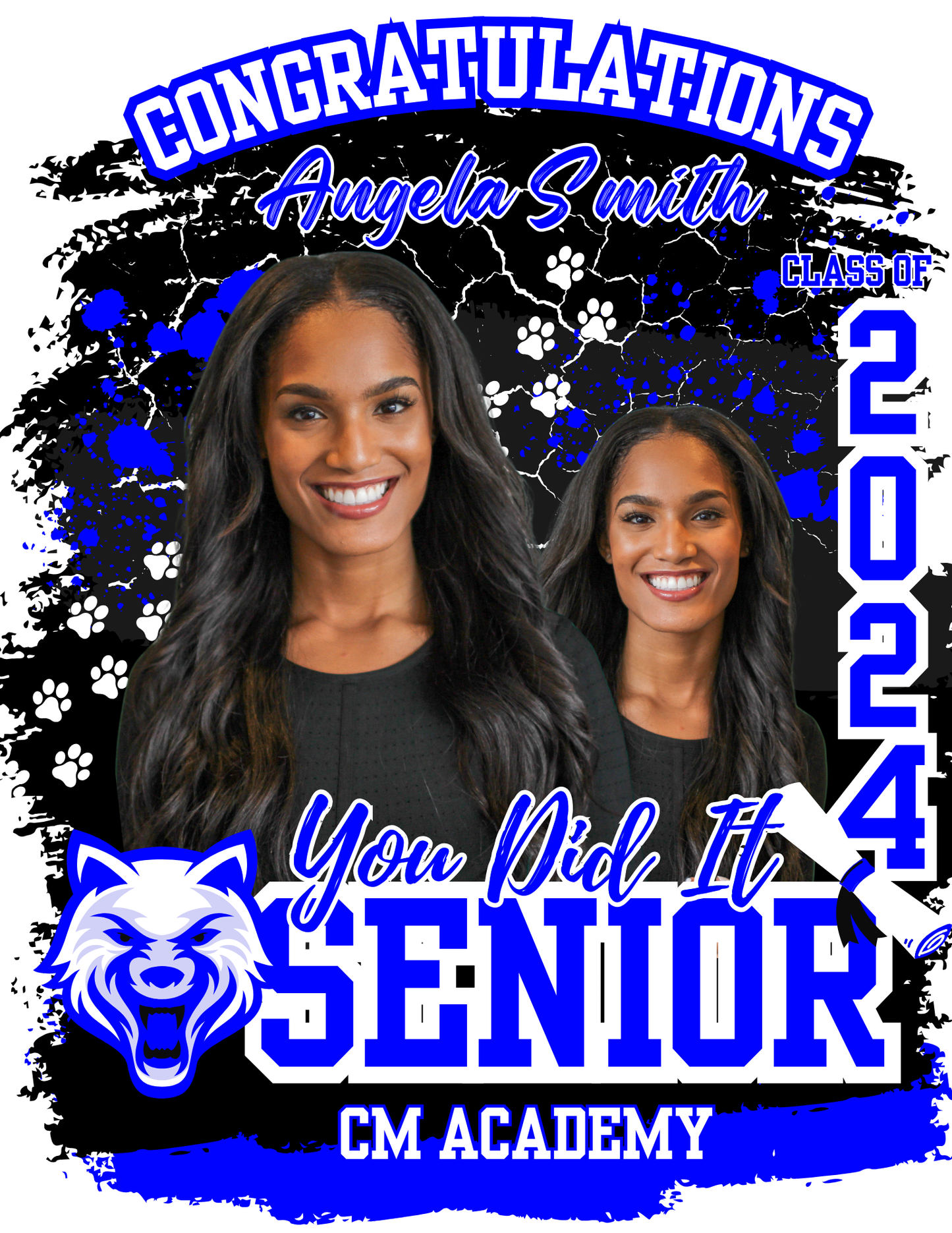 Blue Congratulations Senior shirt digital download design