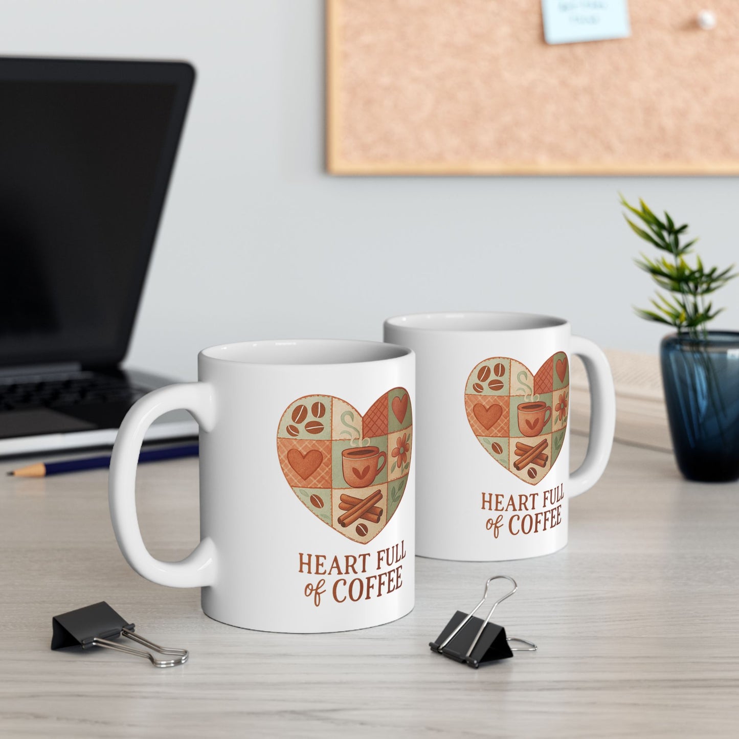 Heartfelt Ceramic Coffee Mug - Celebrate Love, Friendship, Self-Care, Inspirational Gift, Cozy Home Decor