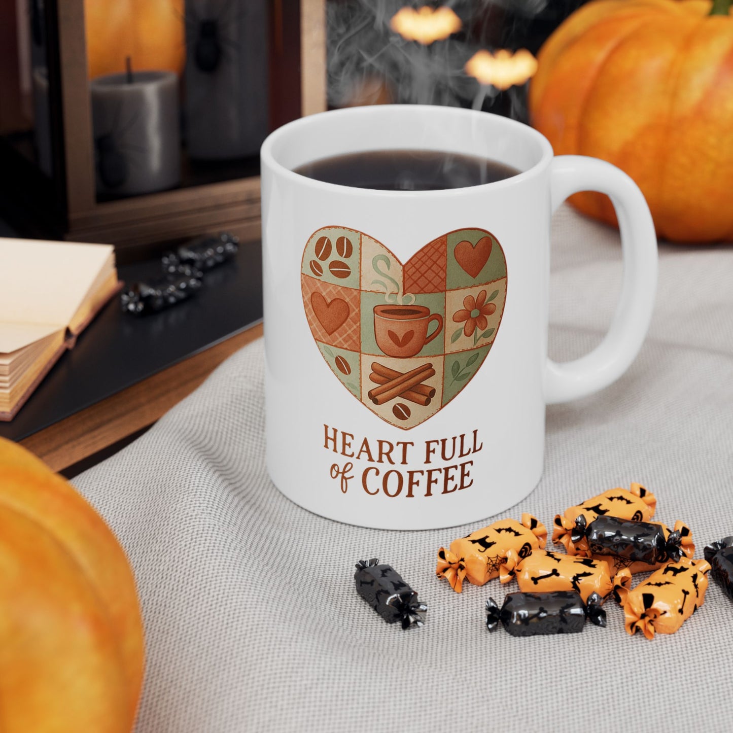 Heartfelt Ceramic Coffee Mug - Celebrate Love, Friendship, Self-Care, Inspirational Gift, Cozy Home Decor