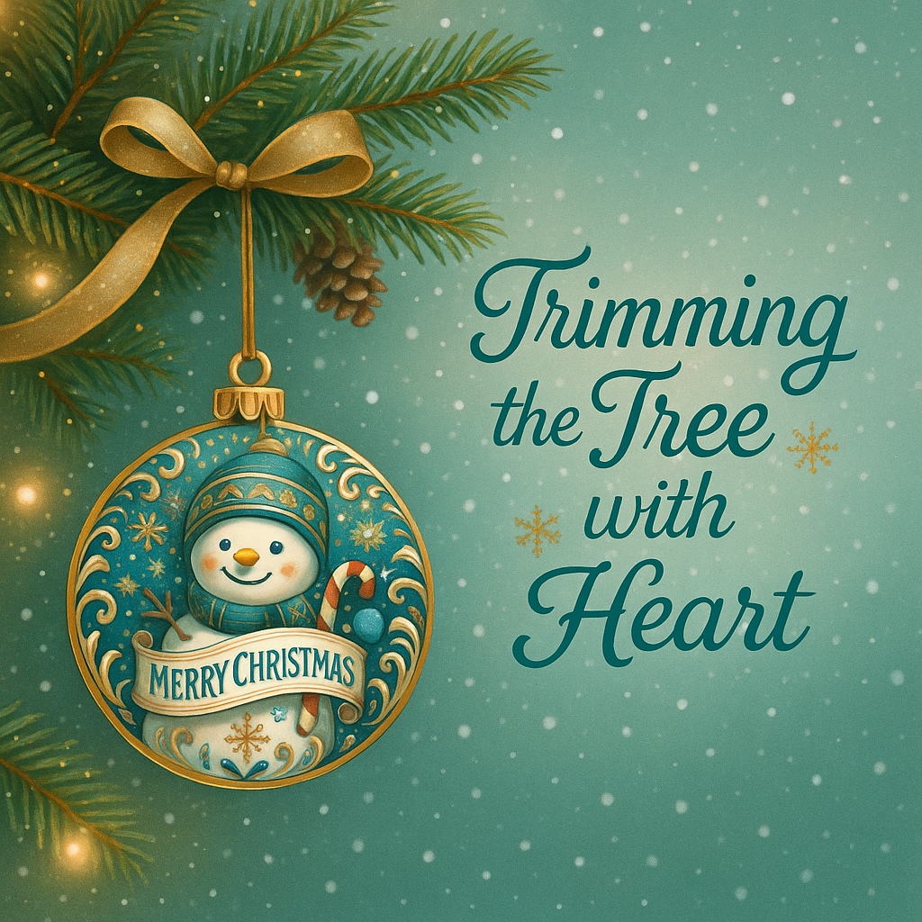 Assorted Christmas ornaments crafted with heart, featuring cardinals, festive quotes, and meaningful designs to trim the tree with love