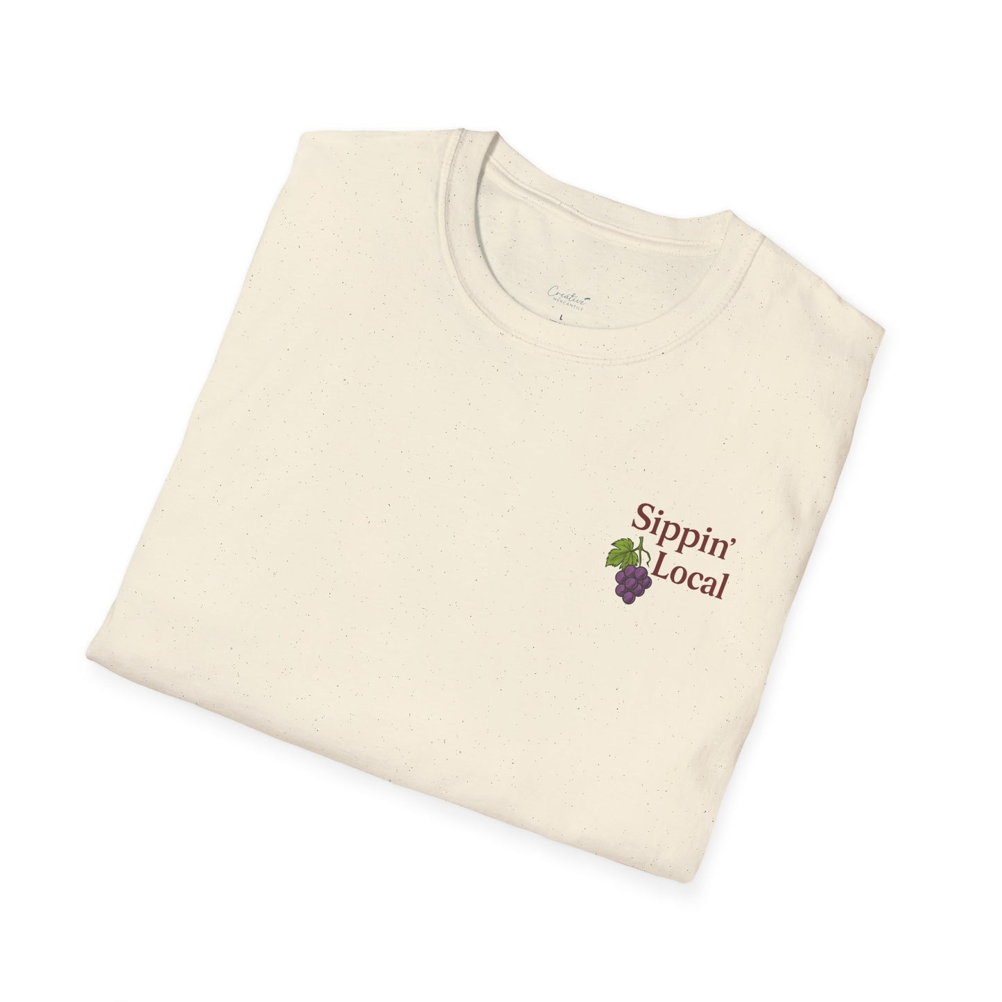 Wine Lover tee displayed flat