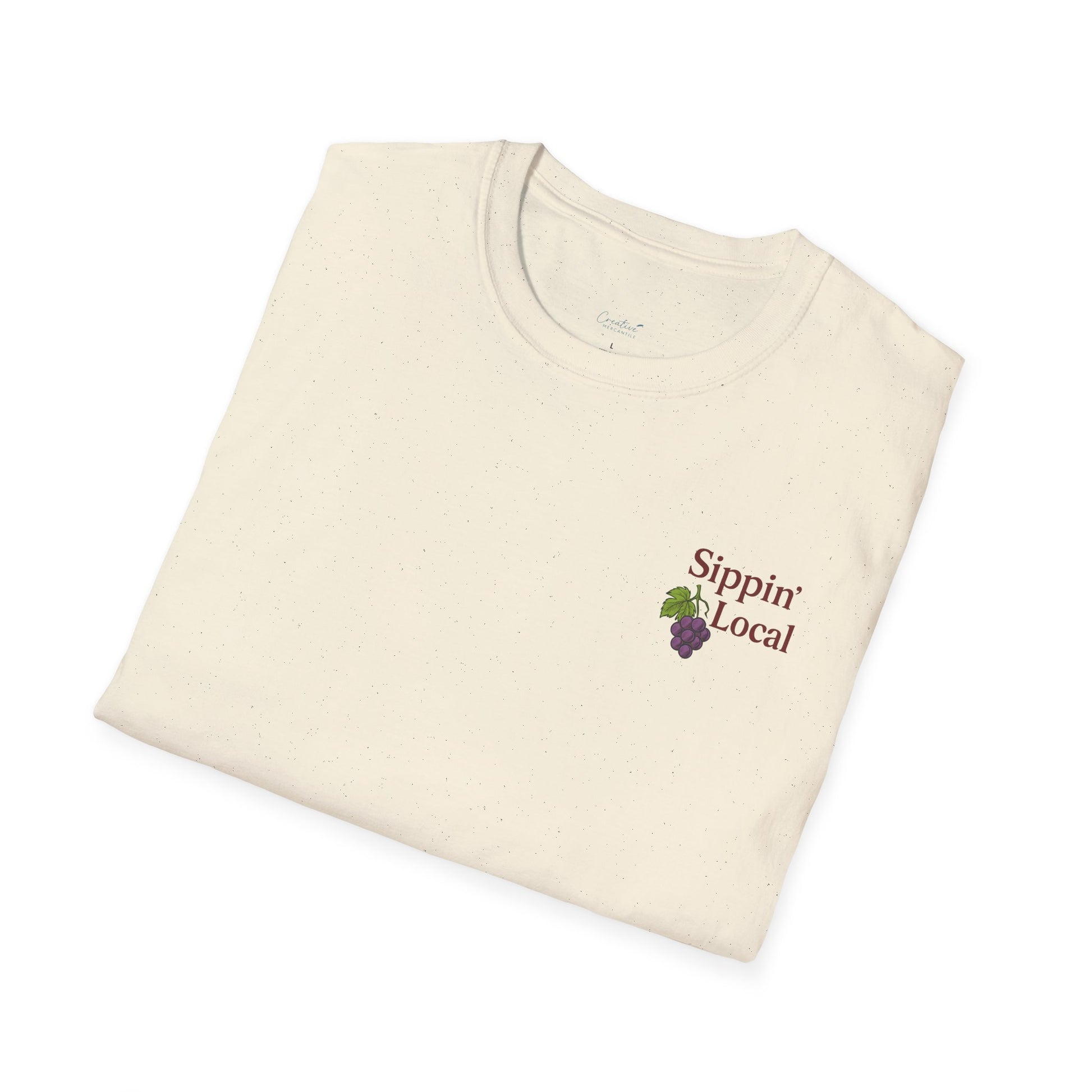 Wine Lover tee displayed flat