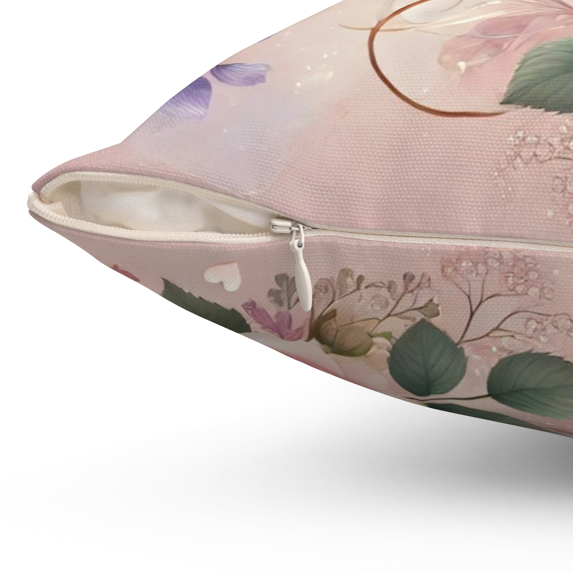 Zipper floral pillowcase