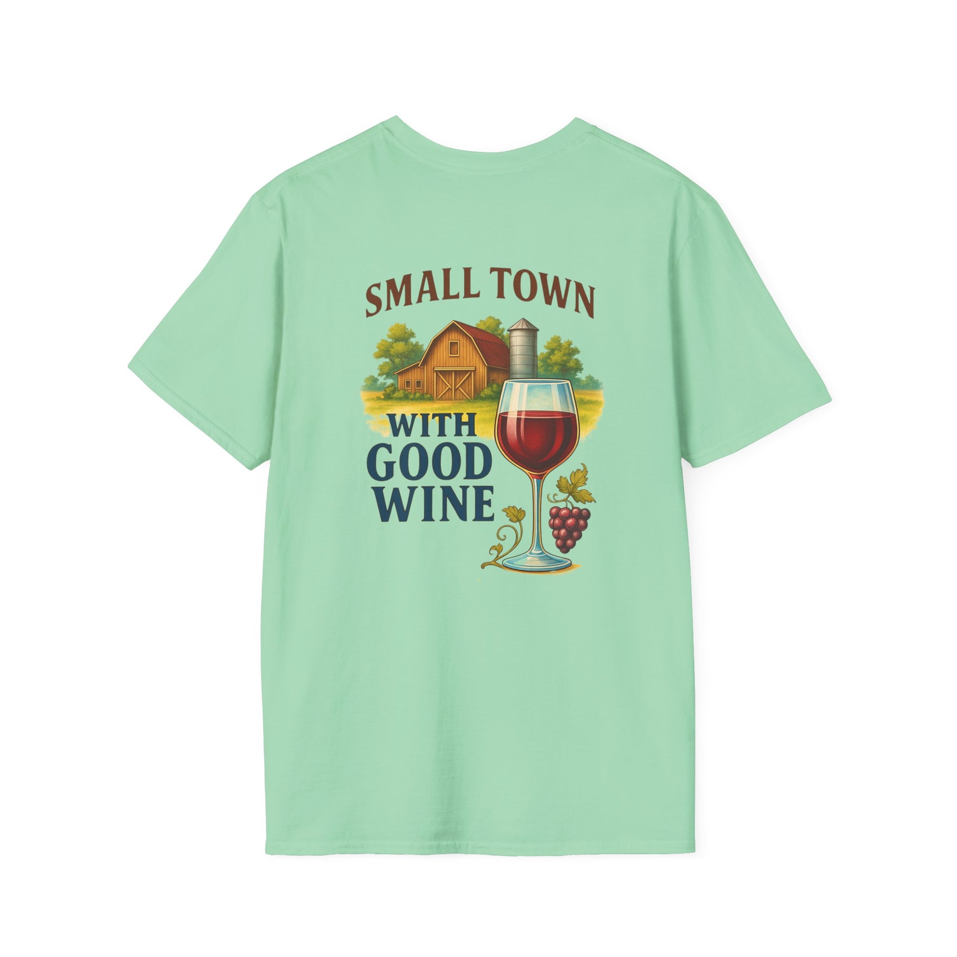 Wine Lover graphic tee with script text and casual style
