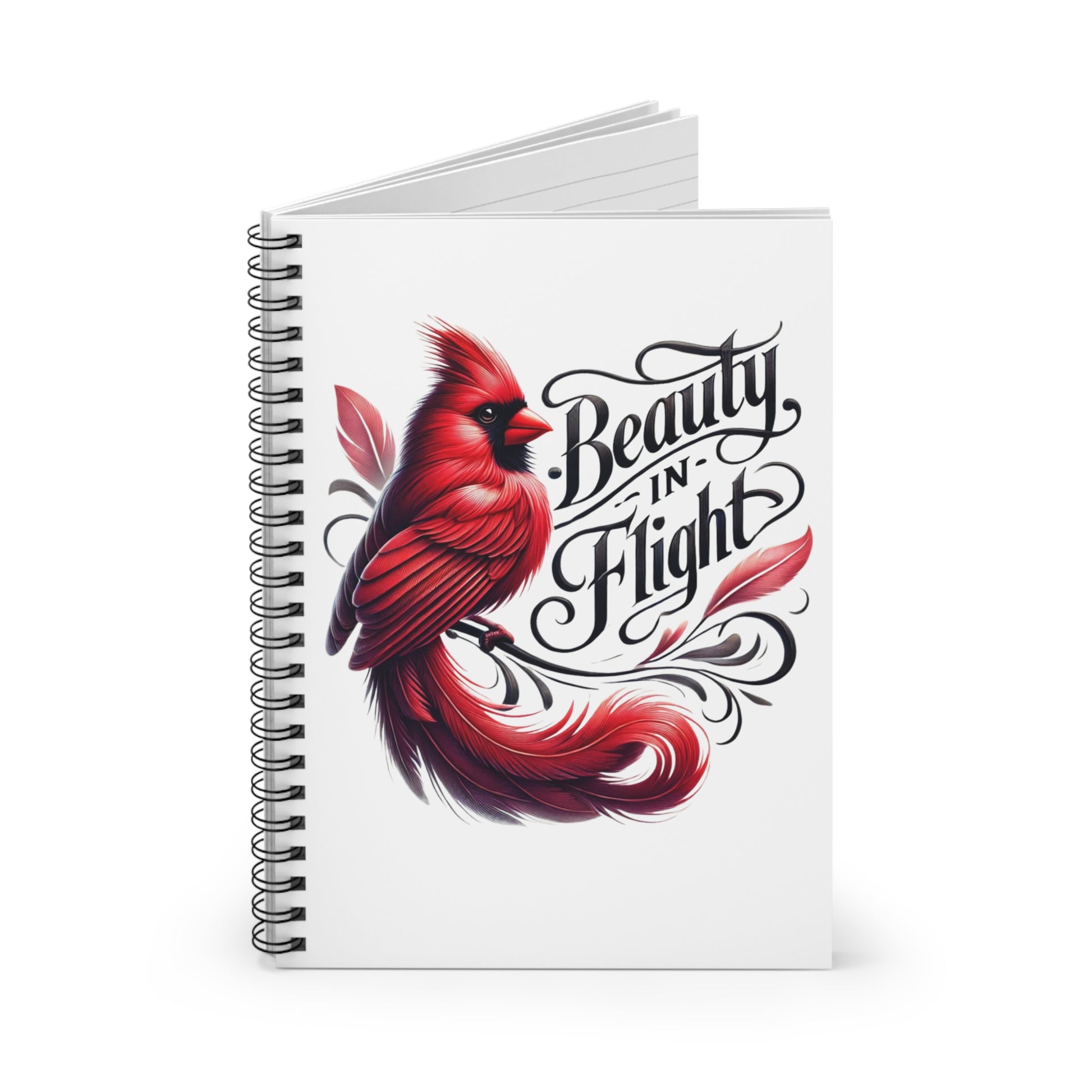 Beauty in Flight notebook with inspirational cover design”


