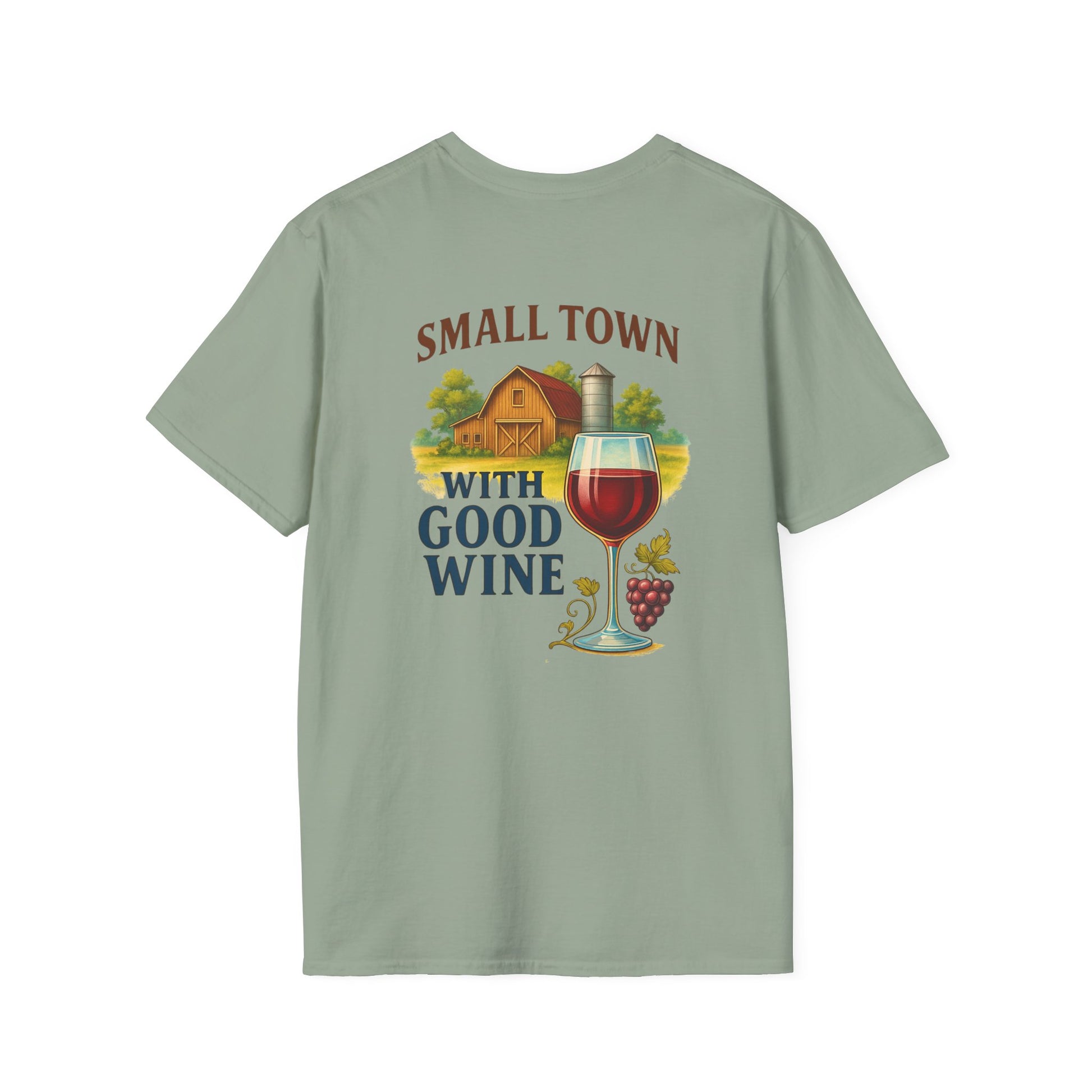 Wine Lover graphic tee with script text and casual style