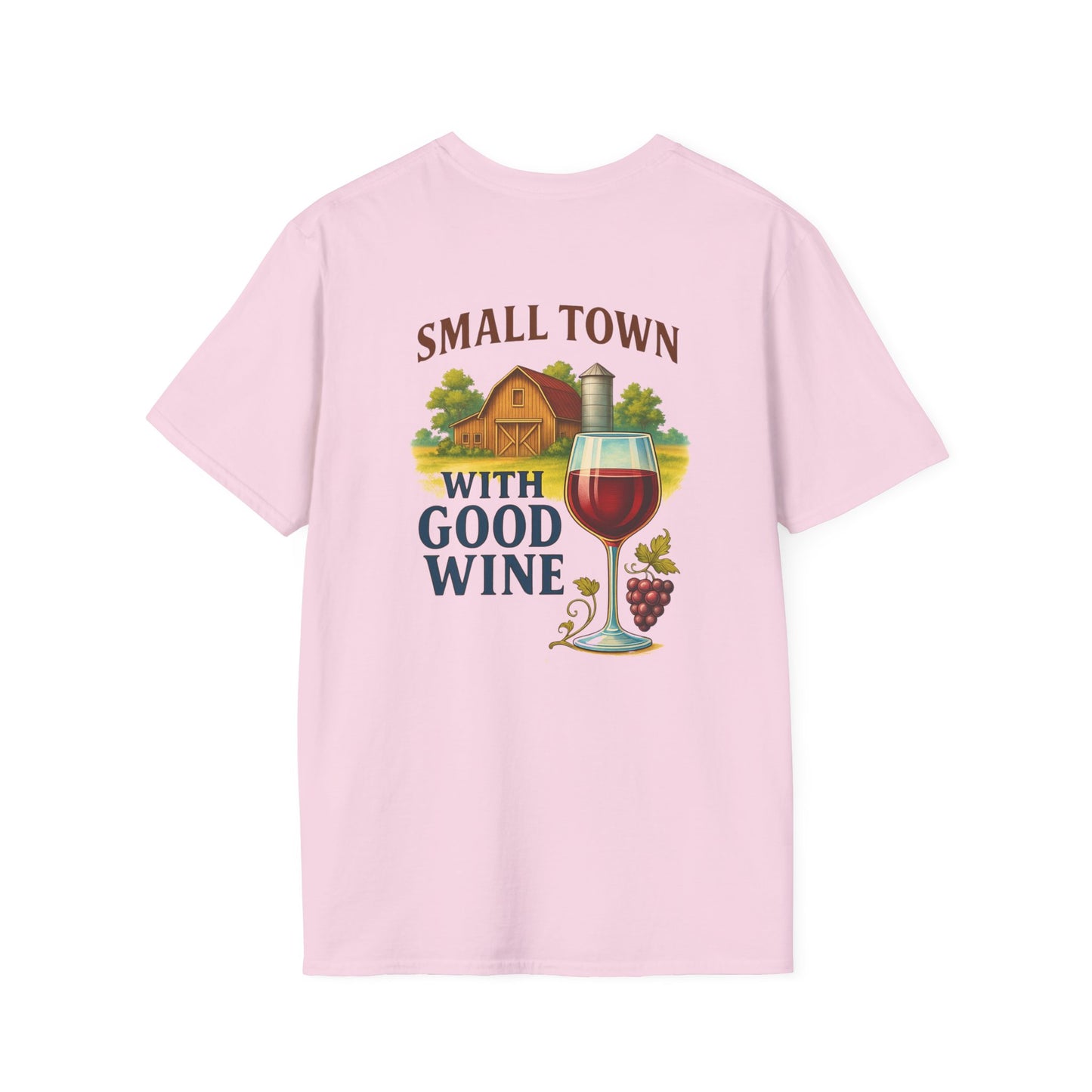 Wine Lover graphic tee with script text and casual style
