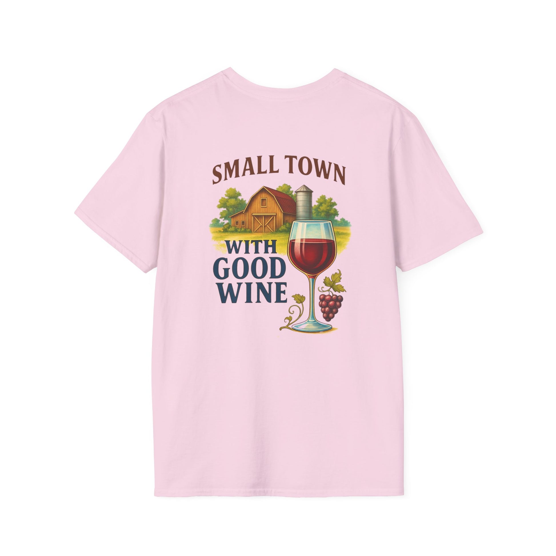Wine Lover graphic tee with script text and casual style