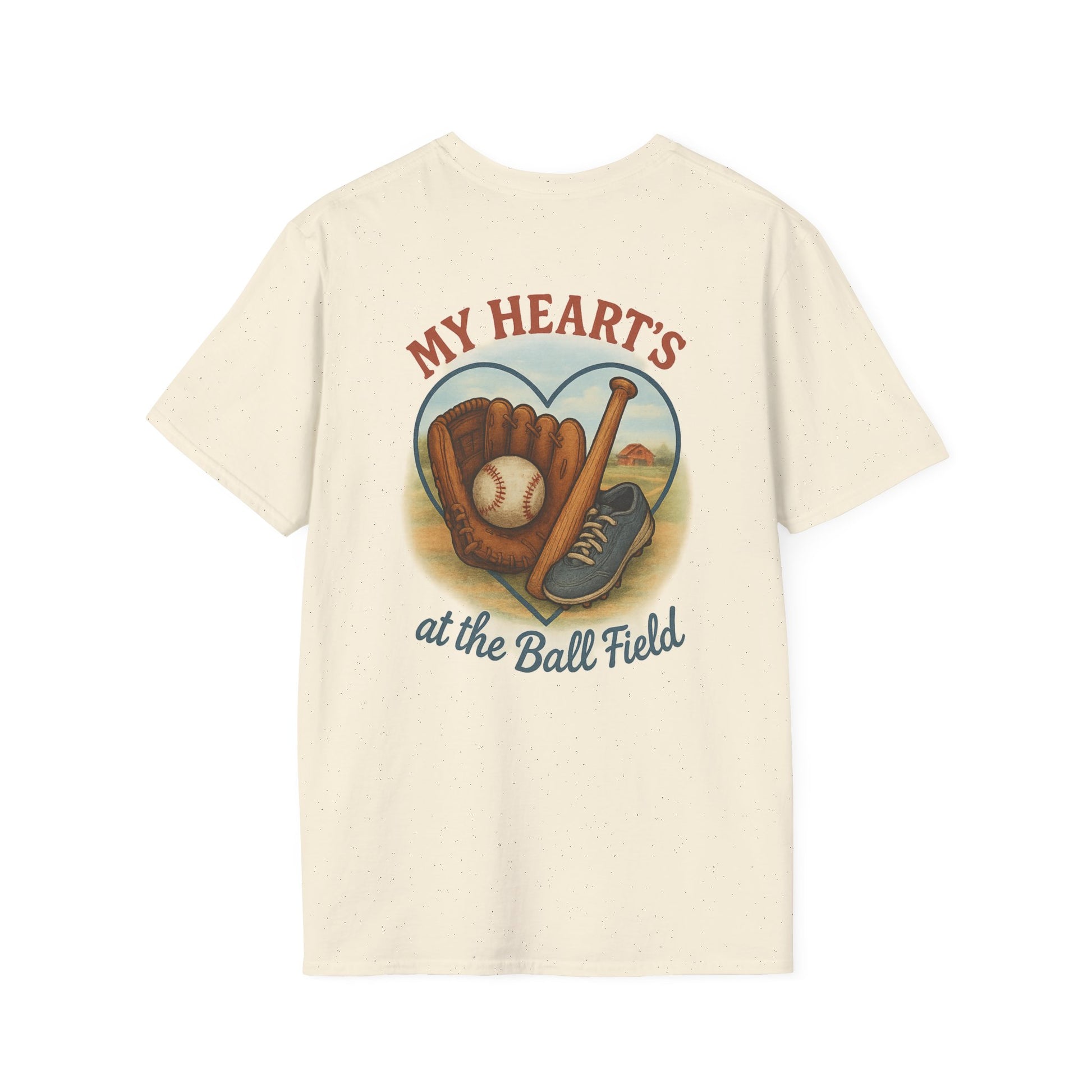 My Heart's at the ball field shirt design for ball lovers

