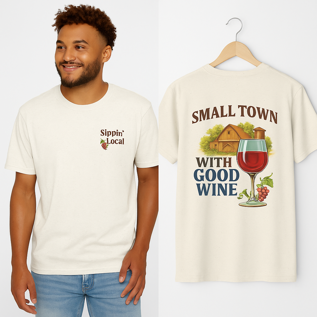 Wine Lover T-shirt with red wine glass and fun quote