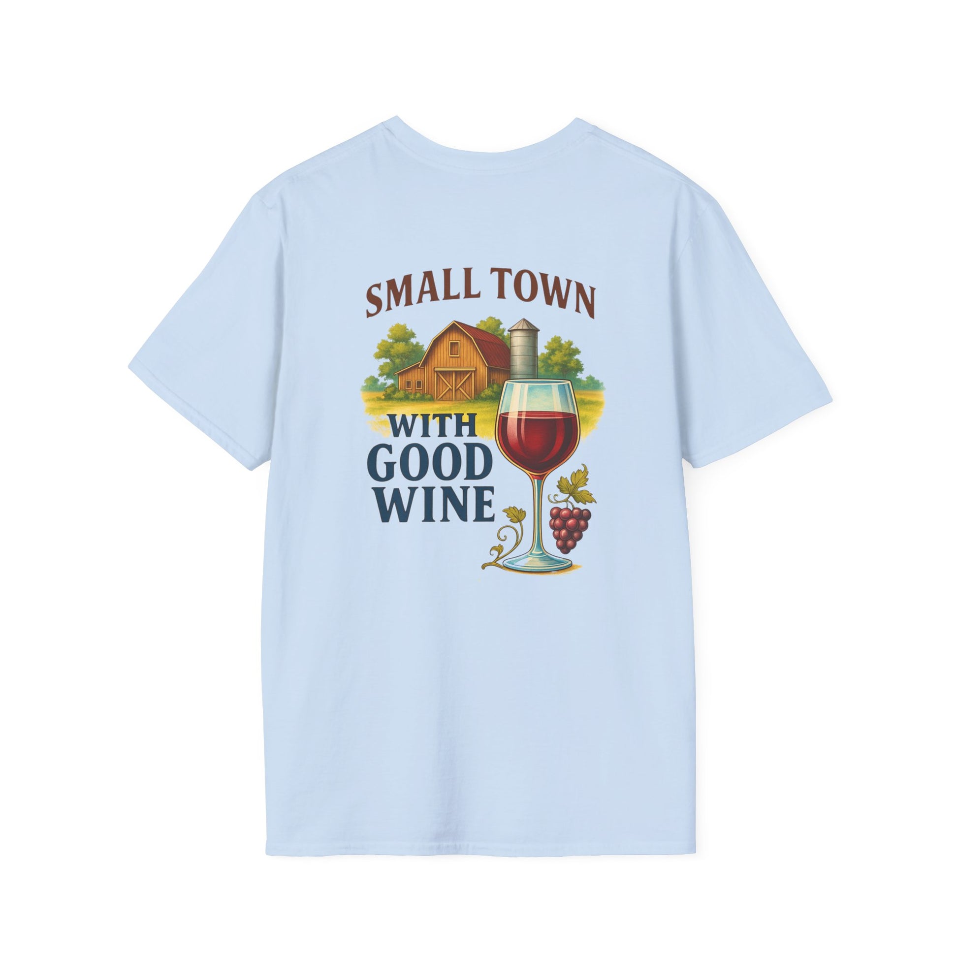 Wine Lover graphic tee with script text and casual style
