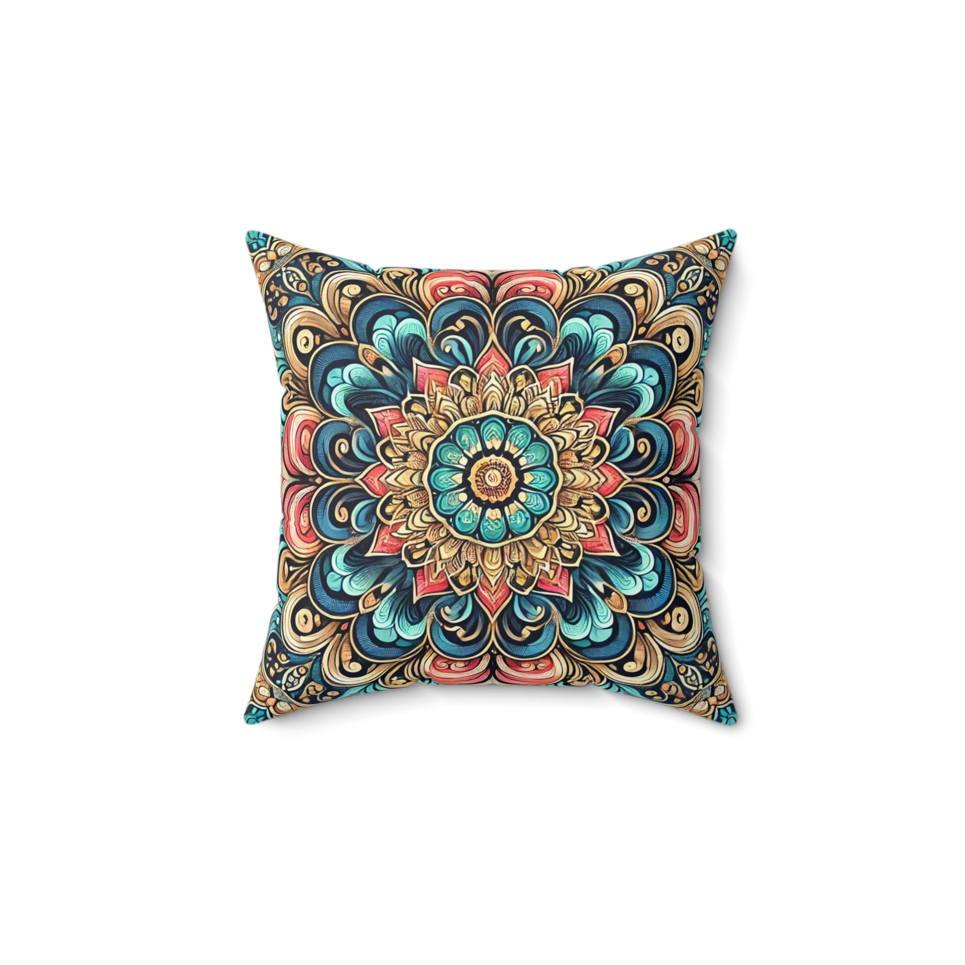 A Mandala pillowcase in vibrant colors