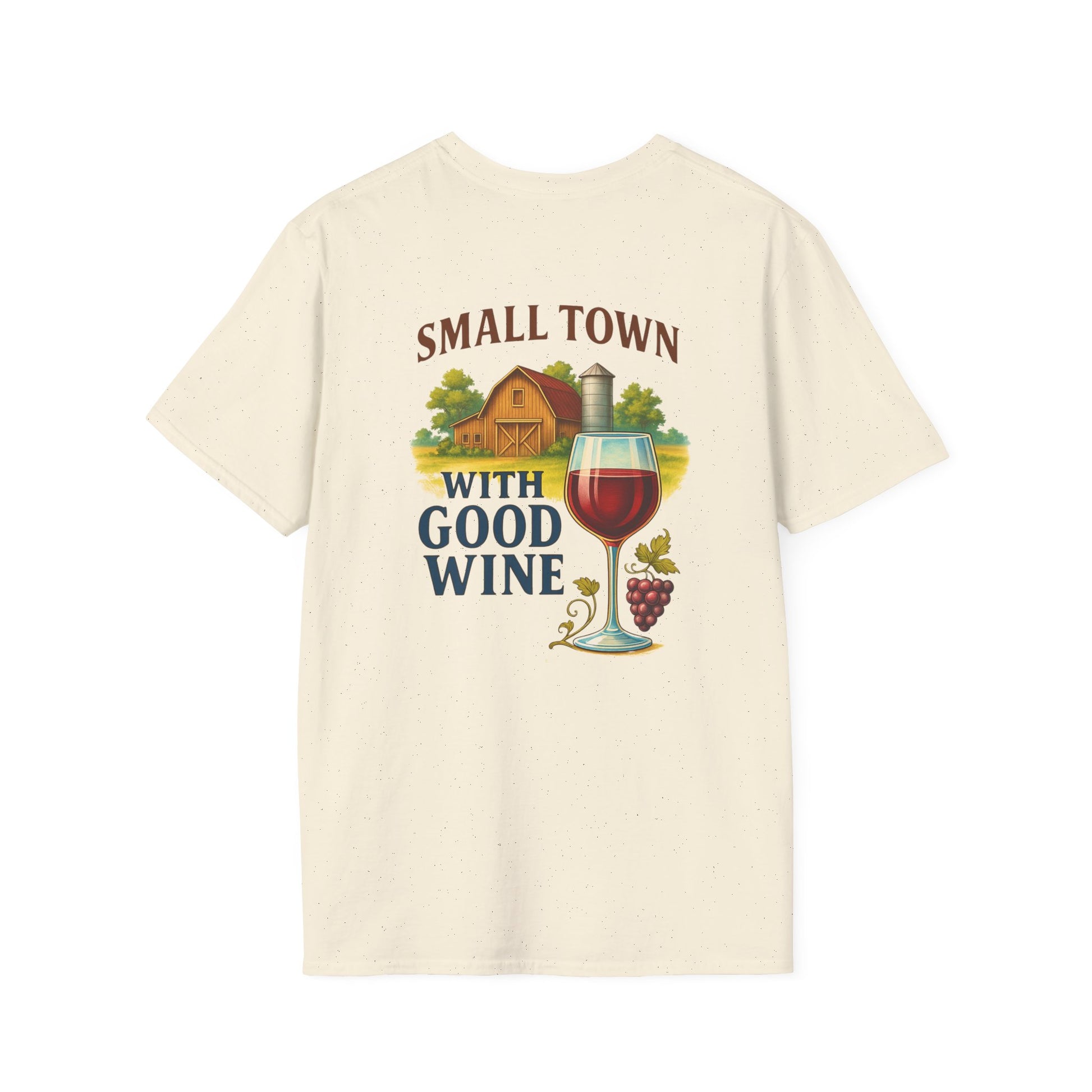 Wine Lover graphic tee with script text and casual style