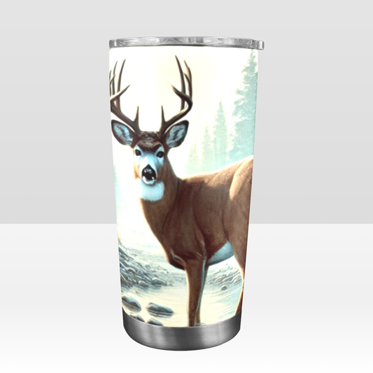 Stillwater Buck Tumbler – Majestic Whitetail Deer Stainless Steel Tumbler