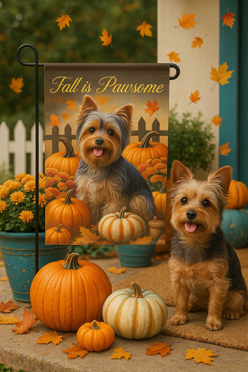 Fall Is Pawsome Garden Flag
