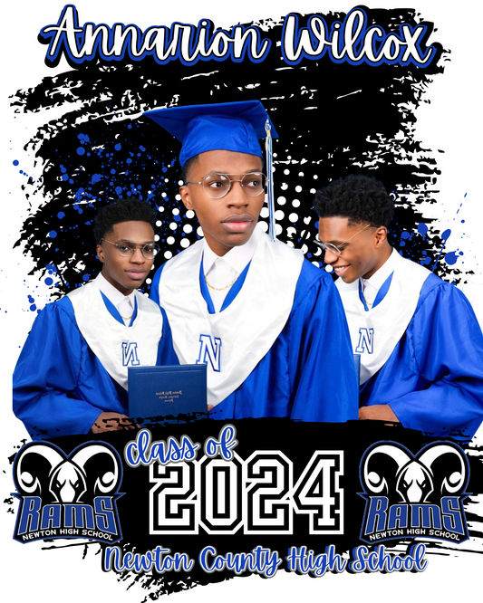 Class 2024 Blue Graduation shirt design digital download
