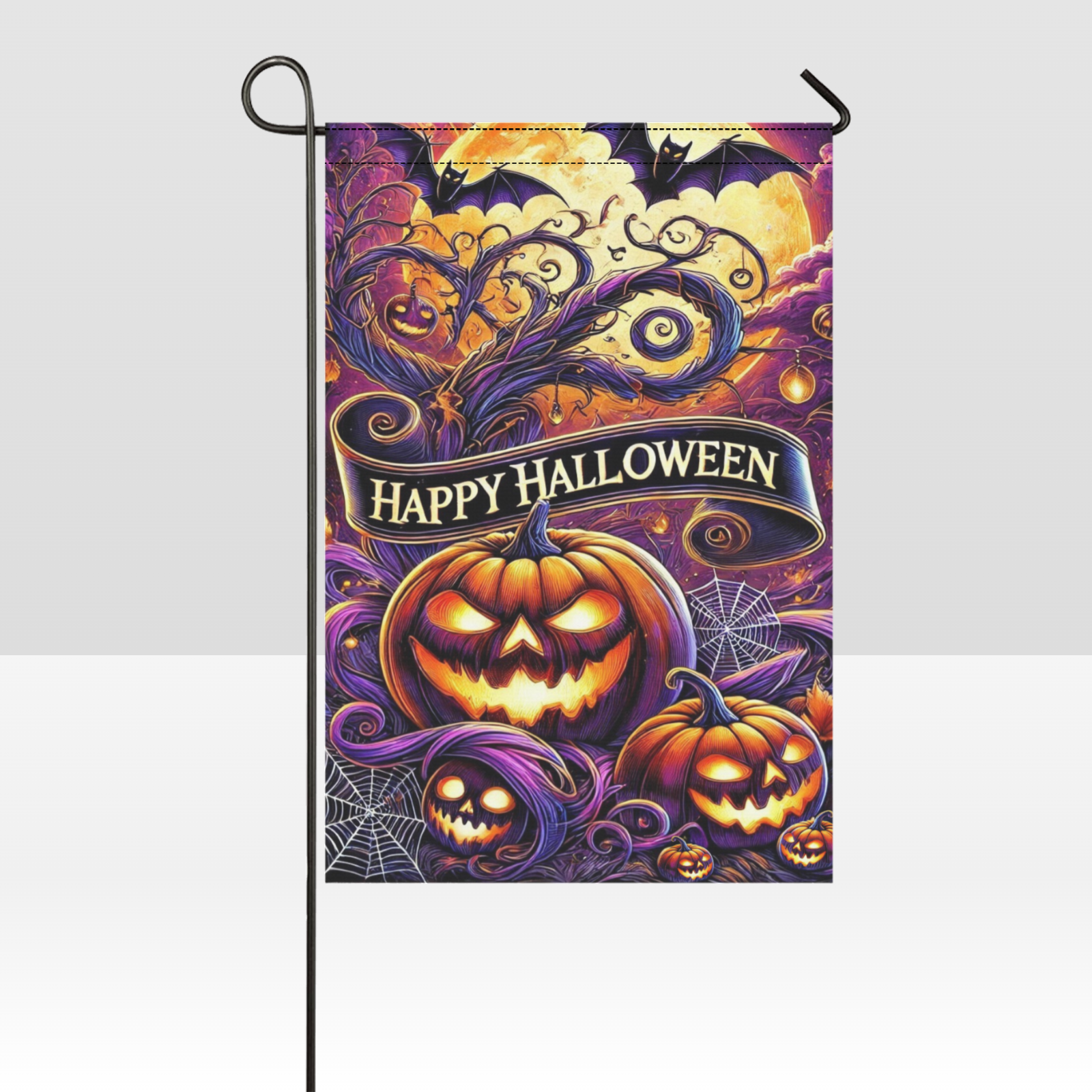 Spooky Happy Halloween garden flag