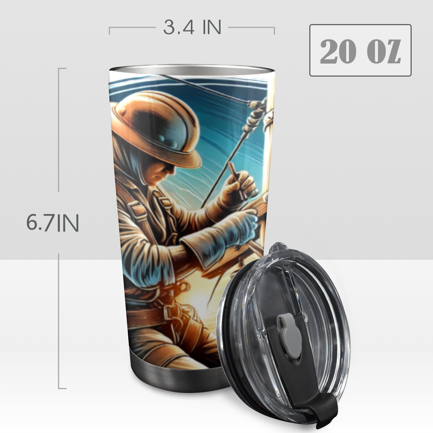 American Lineman – 20oz Stainless Steel Tumbler