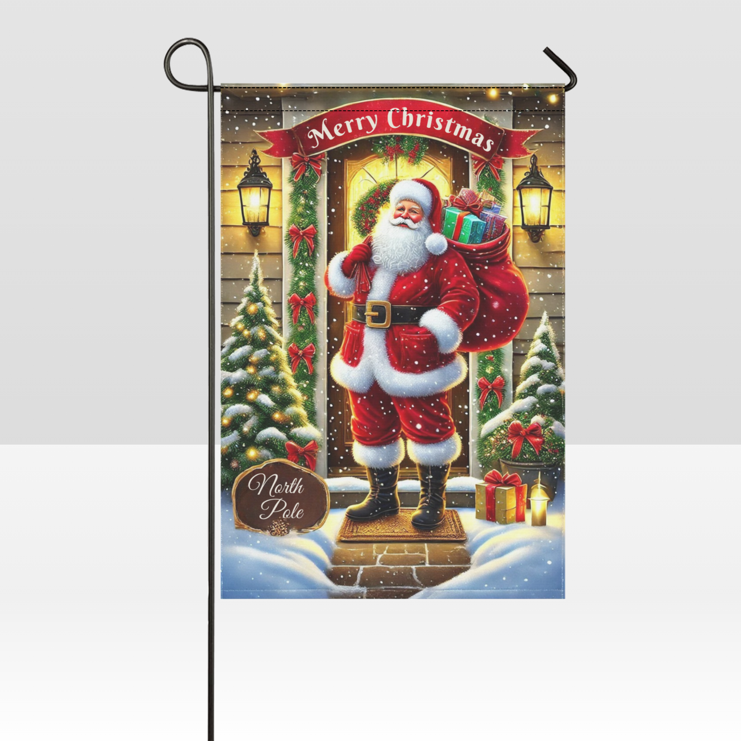 North Pole Welcome - Santa Garden Flag