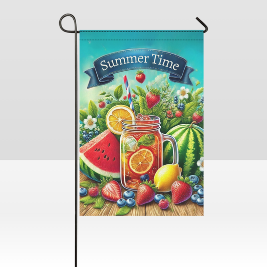Sweet Summer Time Garden Flag – Lemonade & Watermelon Summer Yard Decor